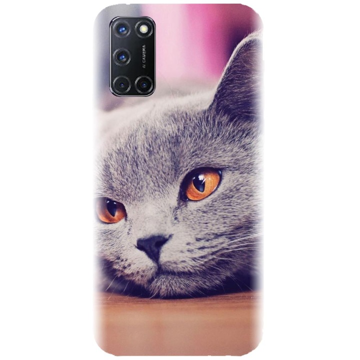 Husa din silicon compatibila cu Oppo A72 4G - model British Shorthair Cat