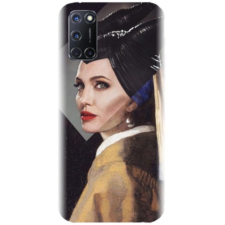 Husa din silicon compatibila cu Oppo A72 4G - model Girl With A Pearl