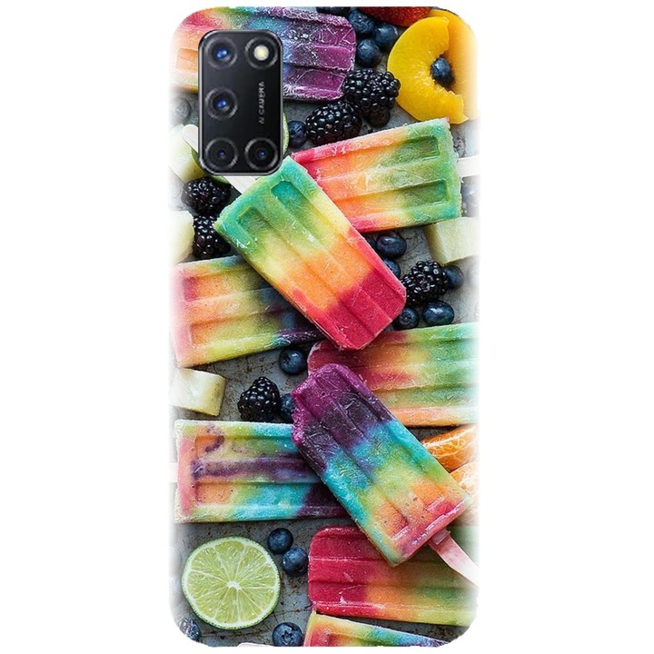 Husa din silicon compatibila cu Oppo A72 4G - model Colorful Ice Cream