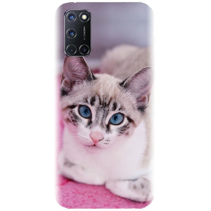 Husa din silicon compatibila cu Oppo A72 4G - model Siamese Kitty