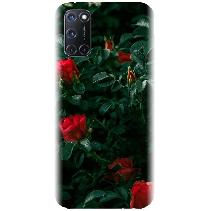 Husa din silicon compatibila cu Oppo A72 4G - model Trandafiri Rosii