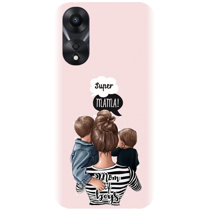 Силиконов калъф, съвместим с Oppo Reno 8 T - модел Mother of boys