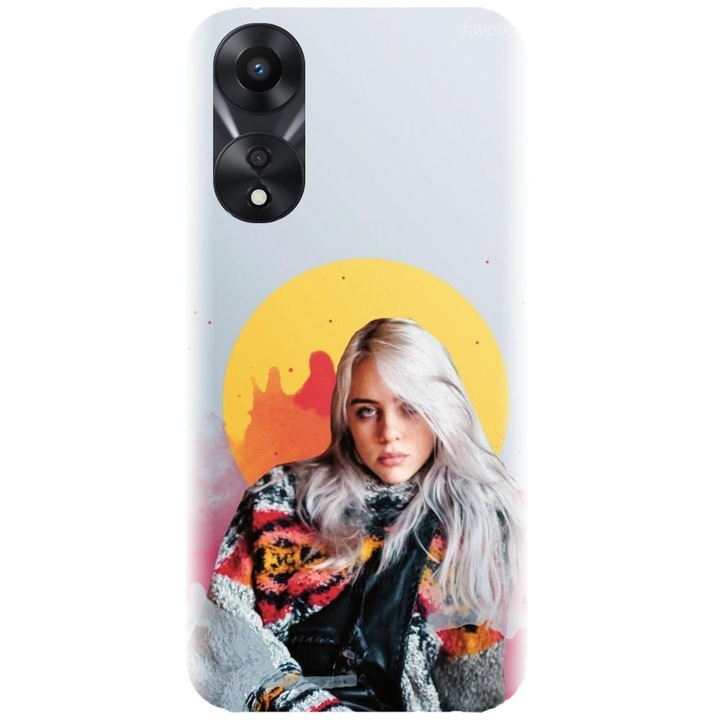 Силиконов кейс, съвместим с Oppo Reno 8 T - модел Billie Eilish