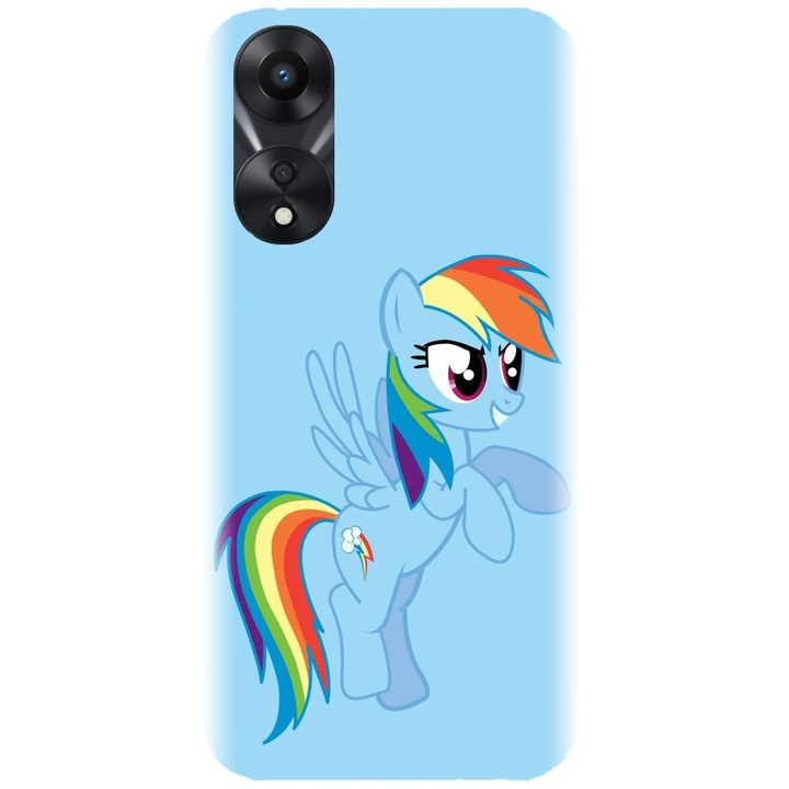 Husa din silicon compatibila cu Oppo A78 4G - model Rainbow dash