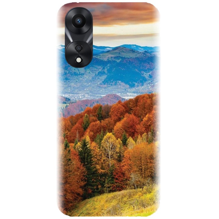 Силиконов капак, съвместим с модел Oppo Reno 8 T - Autumn Mountain Fall Rusty Forest
