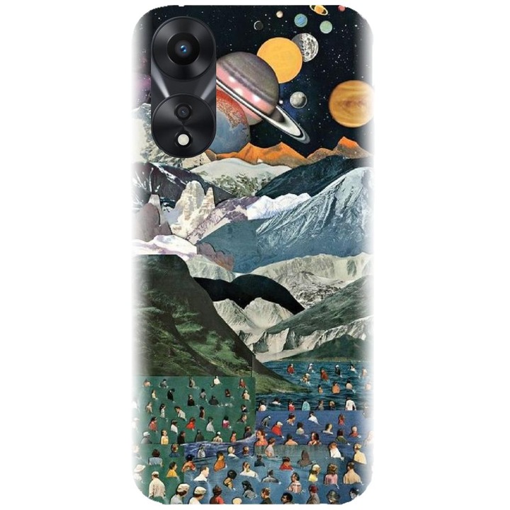 Силиконов калъф, съвместим с Oppo Reno 8 T - модел Collage