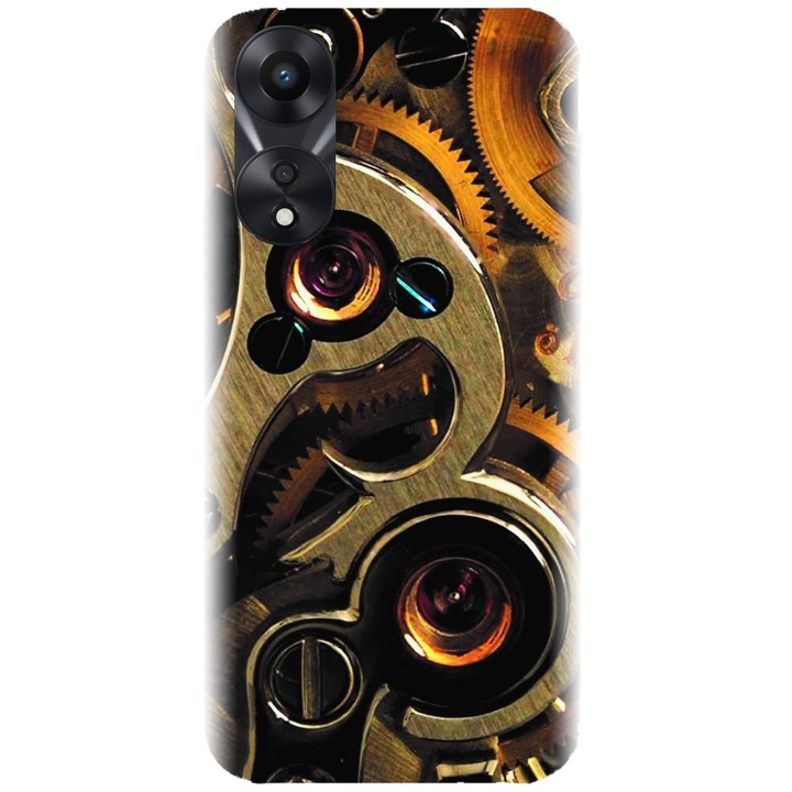 Husa din silicon compatibila cu Oppo A78 4G - model Clock Mechanism