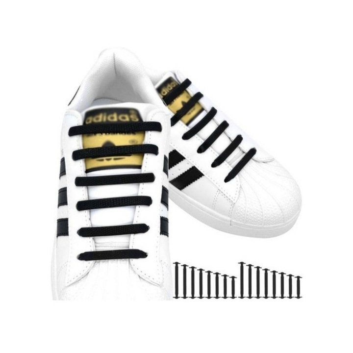 Силиконови връзки без връзки, еластични, 16 бр., Универсални