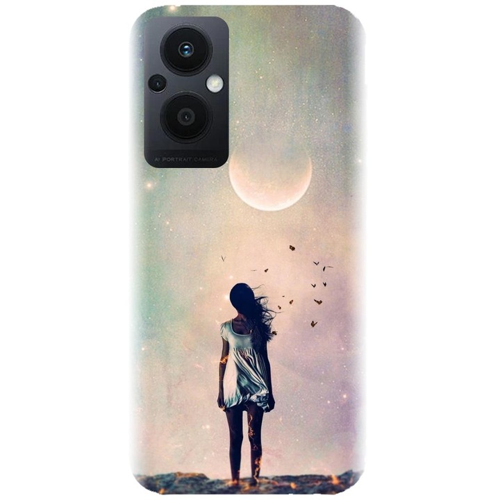 Силиконов капак, съвместим с Oppo Reno 7Z 5G - модел Alone Woman