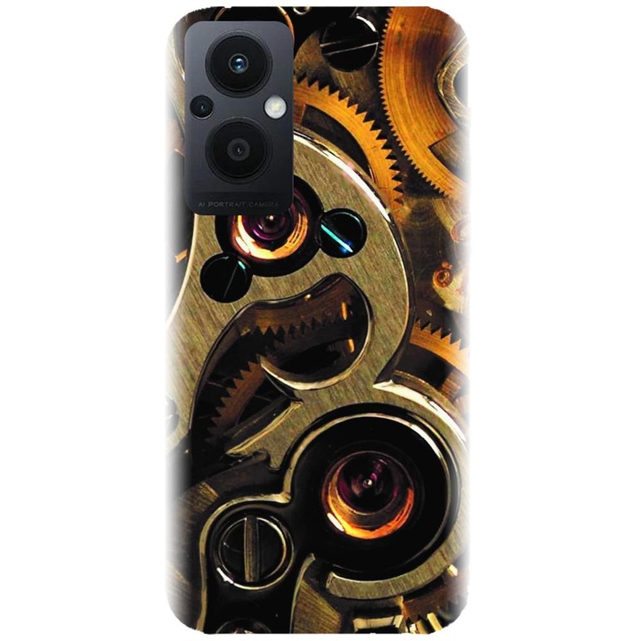 Силиконов калъф, съвместим с модел Oppo Reno 7Z 5G - Часовников механизъм