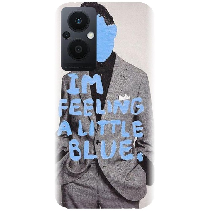 Силиконов калъф, съвместим с модел Oppo Reno 7Z 5G - Collage Feelin Blue