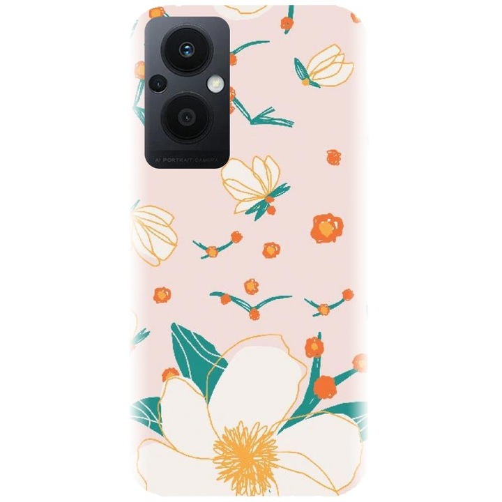 Силиконов калъф, съвместим с Oppo Reno 7Z 5G - модел Floral
