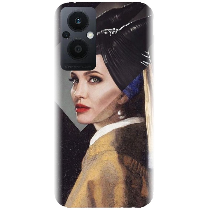 Силиконов кейс, съвместим с модела Oppo Reno 7Z 5G - Girl With A Pearl