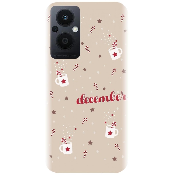 Силиконов калъф, съвместим с Oppo Reno 7Z 5G - модел Rudolph