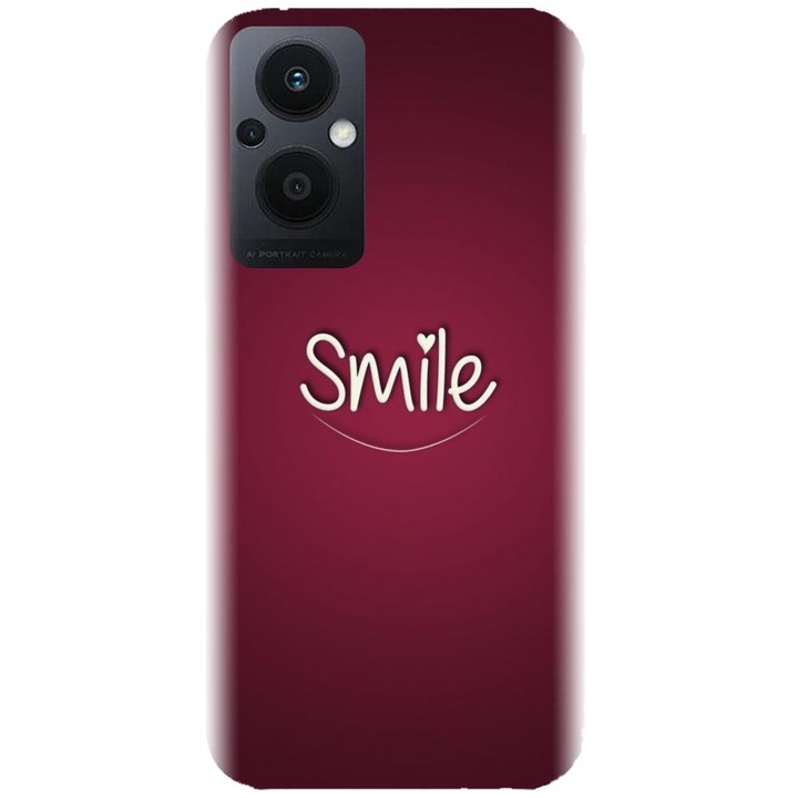 Силиконов калъф, съвместим с Oppo Reno 7Z 5G - модел Smile Love