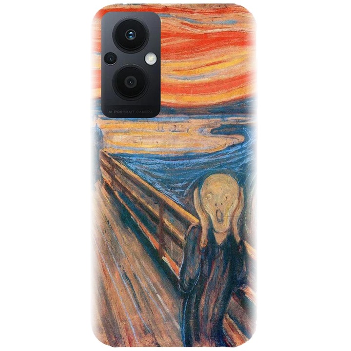 Силиконов кейс, съвместим с Oppo Reno 7Z 5G - модел The Scream