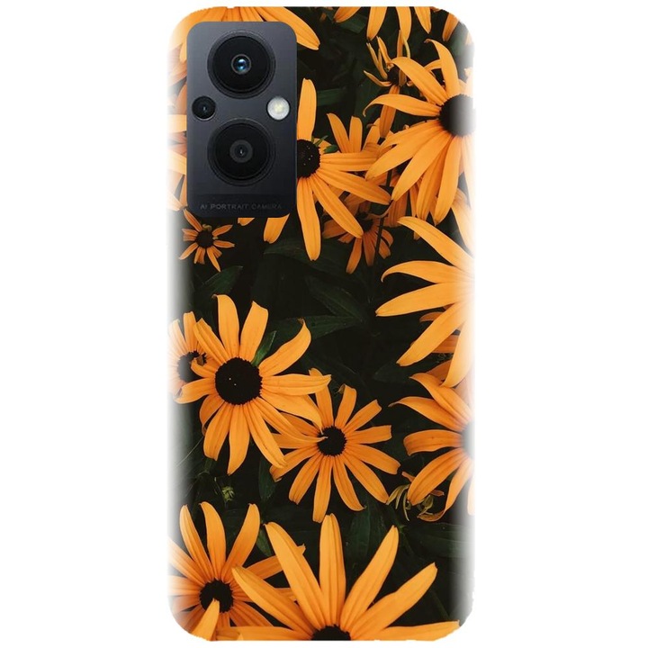 Силиконов капак, съвместим с модел Oppo Reno 7Z 5G - Yellow Flowers