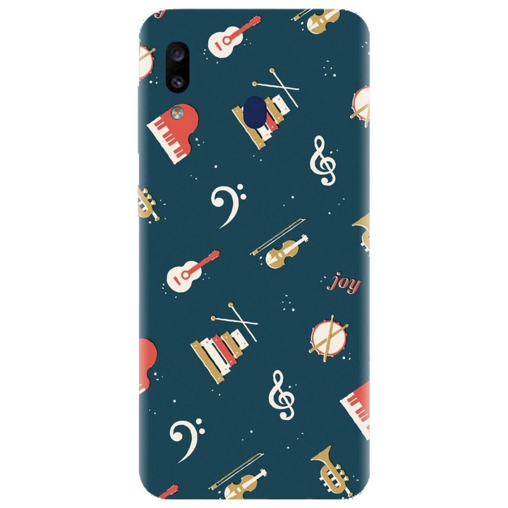Husa din silicon compatibila cu Samsung Galaxy A40 - model Muzica