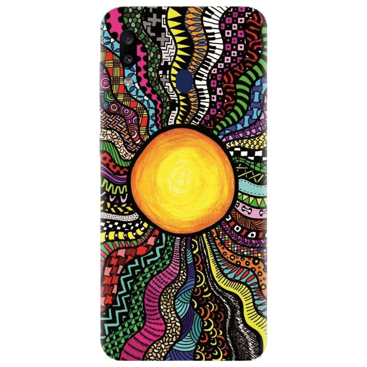 Husa din silicon compatibila cu Samsung Galaxy A40 - model Soare