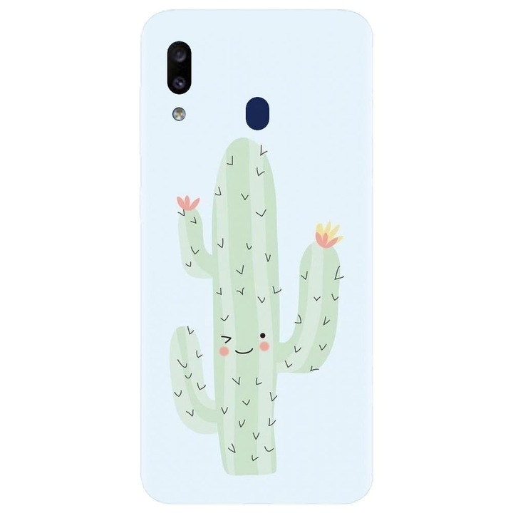 Husa din silicon compatibila cu Samsung Galaxy A40 - model Cactus