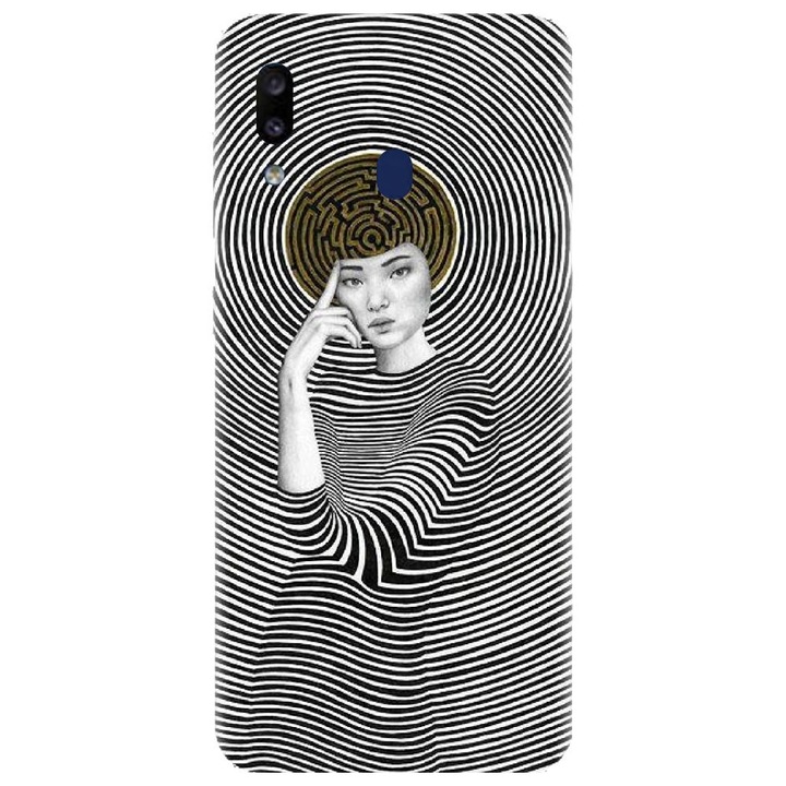 Husa din silicon compatibila cu Samsung Galaxy A40 - model Collage Maze