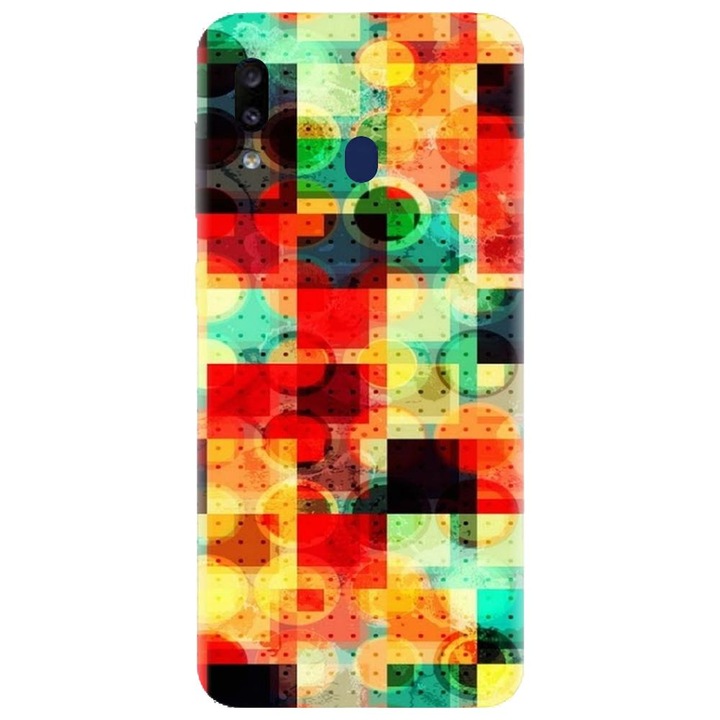 Husa din silicon compatibila cu Samsung Galaxy A40 - model Colorful Abstract