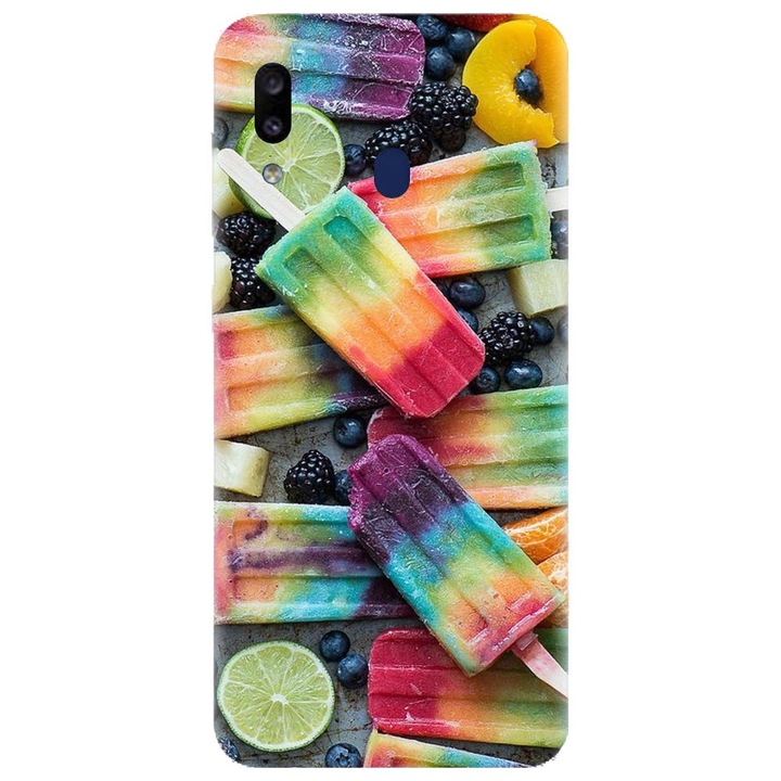 Husa din silicon compatibila cu Samsung Galaxy A40 - model Colorful Ice Cream