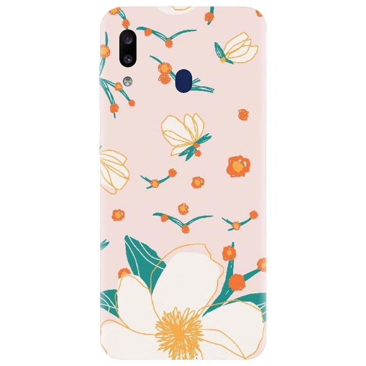 Husa din silicon compatibila cu Samsung Galaxy A40 - model Floral