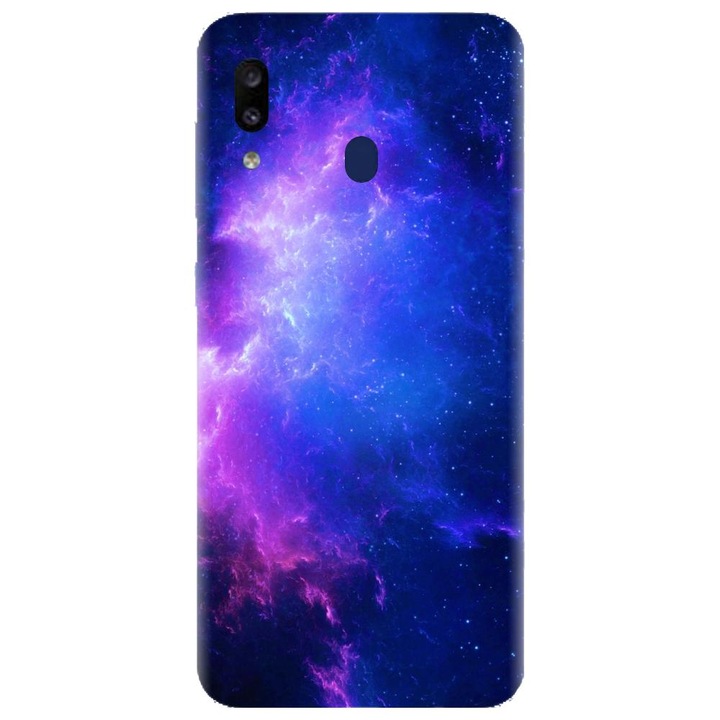 Husa din silicon compatibila cu Samsung Galaxy A40 - model Purple Space Nebula
