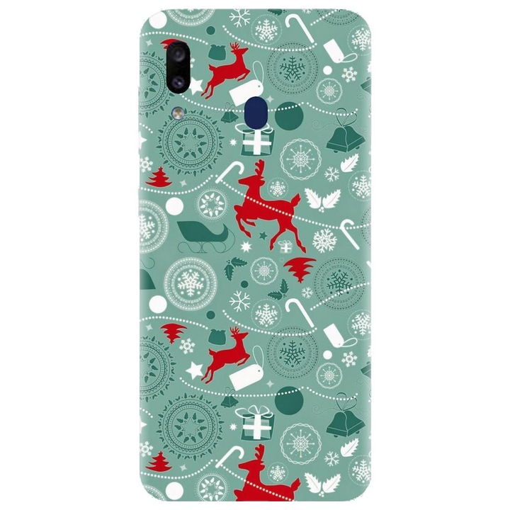 Husa din silicon compatibila cu Samsung Galaxy A20 - model Sarbatori De Iarna 1