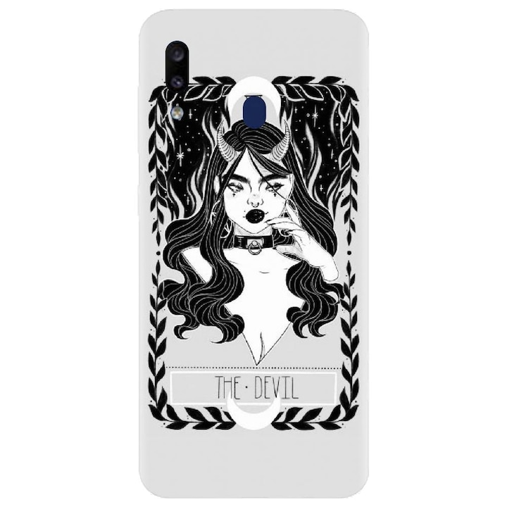 Husa din silicon compatibila cu Samsung Galaxy A40 - model The Devil