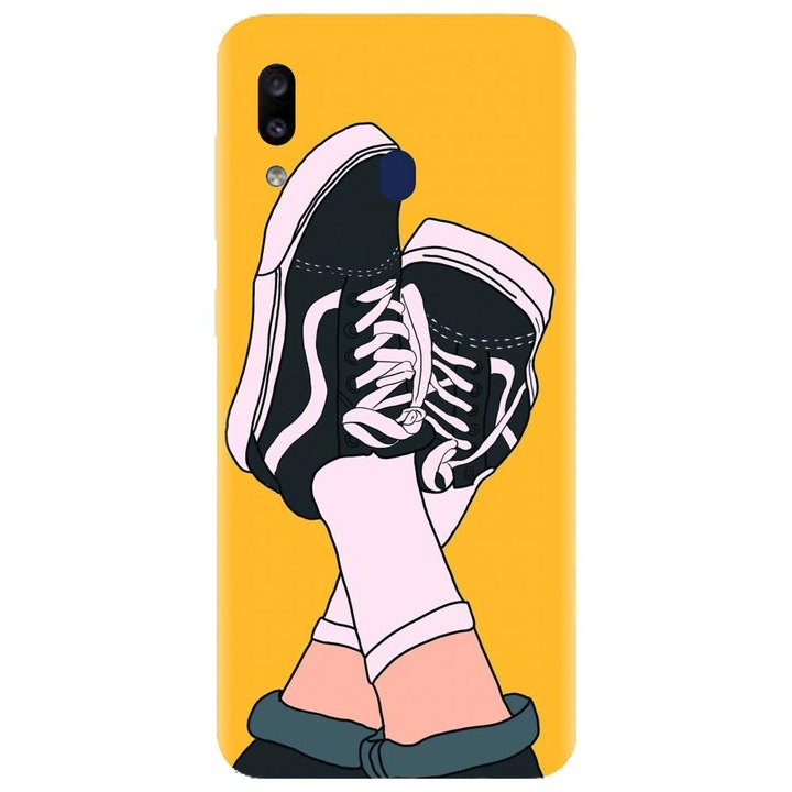 Husa din silicon compatibila cu Samsung Galaxy A40 - model Vans