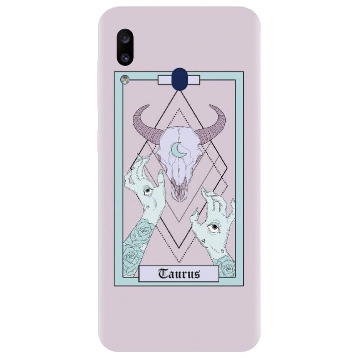 Husa din silicon compatibila cu Samsung Galaxy A40 - model Zodia Taur