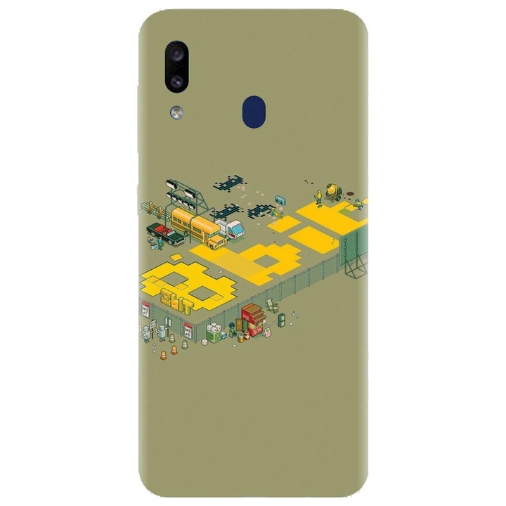 Husa din silicon compatibila cu Samsung Galaxy A40 - model 8 Bit