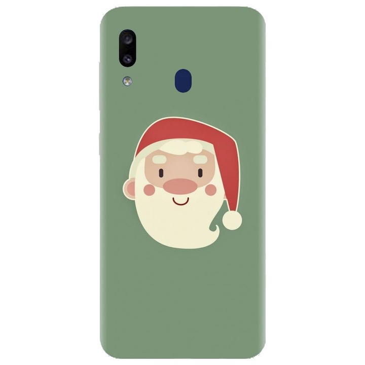 Husa din silicon compatibila cu Samsung Galaxy A40 - model Cute Santa Claus