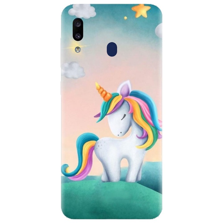 Husa din silicon compatibila cu Samsung Galaxy A40 - model Magic Unicorn