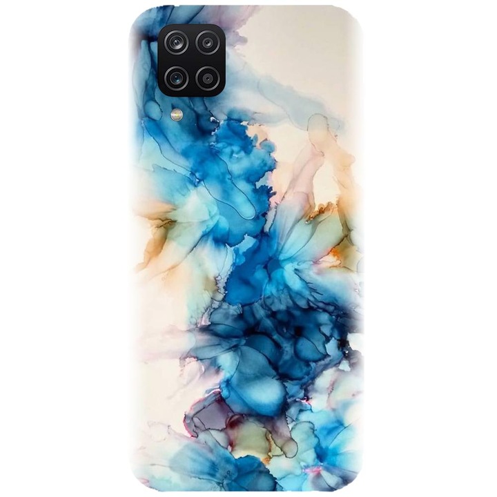 Szilikon tok, kompatibilis a Samsung Galaxy A12 / A12 Nacho készülékekkel - Ink Flowers modellel