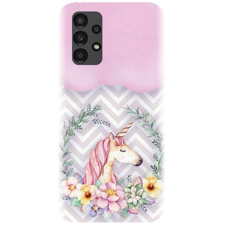 Szilikon tok kompatibilis a Samsung Galaxy A13 4G / LTE - Esztétikus Unicorn modellel