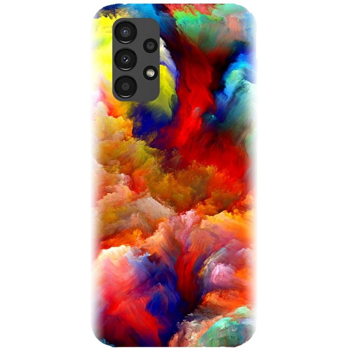 Husa din silicon compatibila cu Samsung Galaxy A72 4G / 5G - model Oil Painting Colorful Strokes