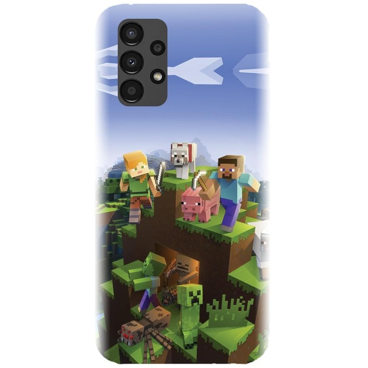 Husa din silicon compatibila cu Samsung Galaxy A32 4G - model MInecfraft 2