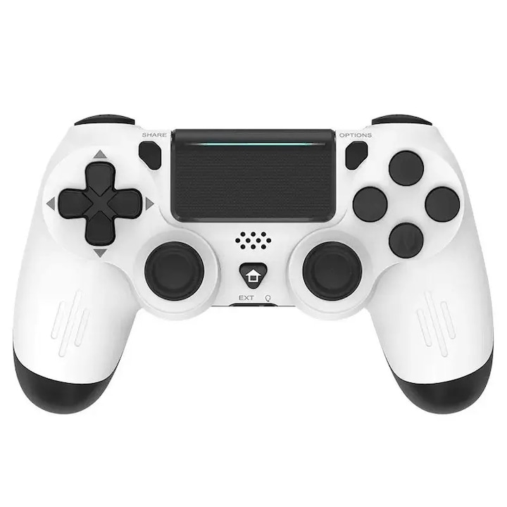 RESTEQ Kontroller, kompatibilis PS4/PC/Android, Bluetooth, érintőpad, fehér