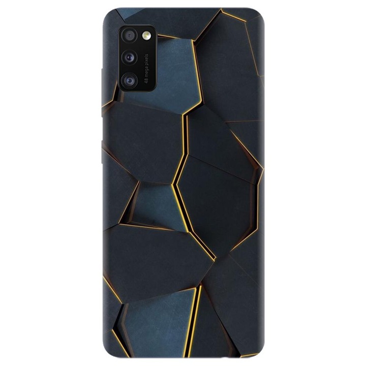 Husa din silicon compatibila cu Samsung Galaxy A41 - model Abstract Draw