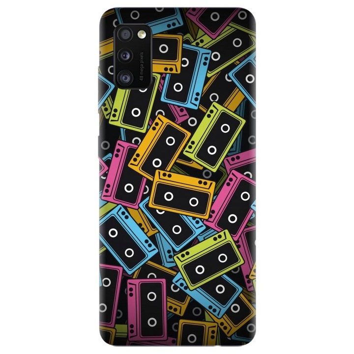 Husa din silicon compatibila cu Samsung Galaxy A41 - model Caseta Audio