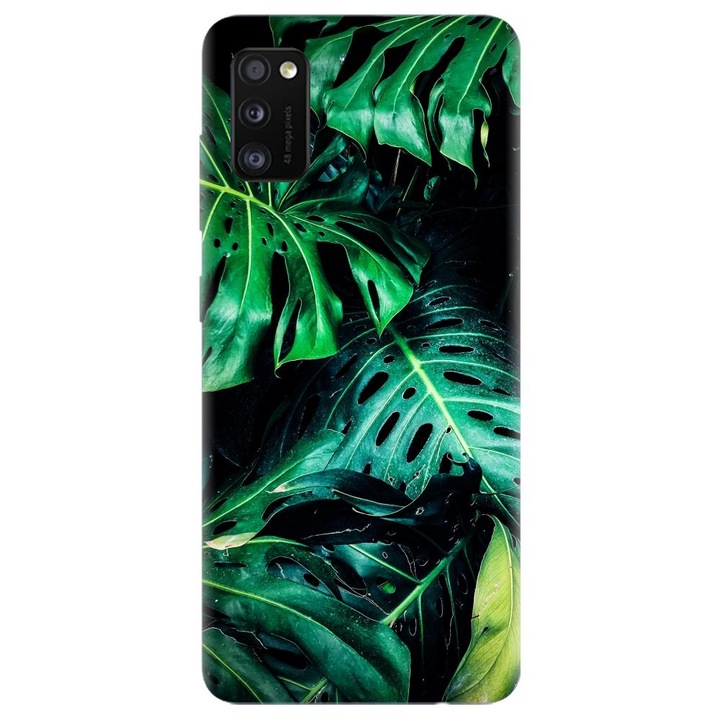 Husa din silicon compatibila cu Samsung Galaxy A41 - model Frunze De Monsferta