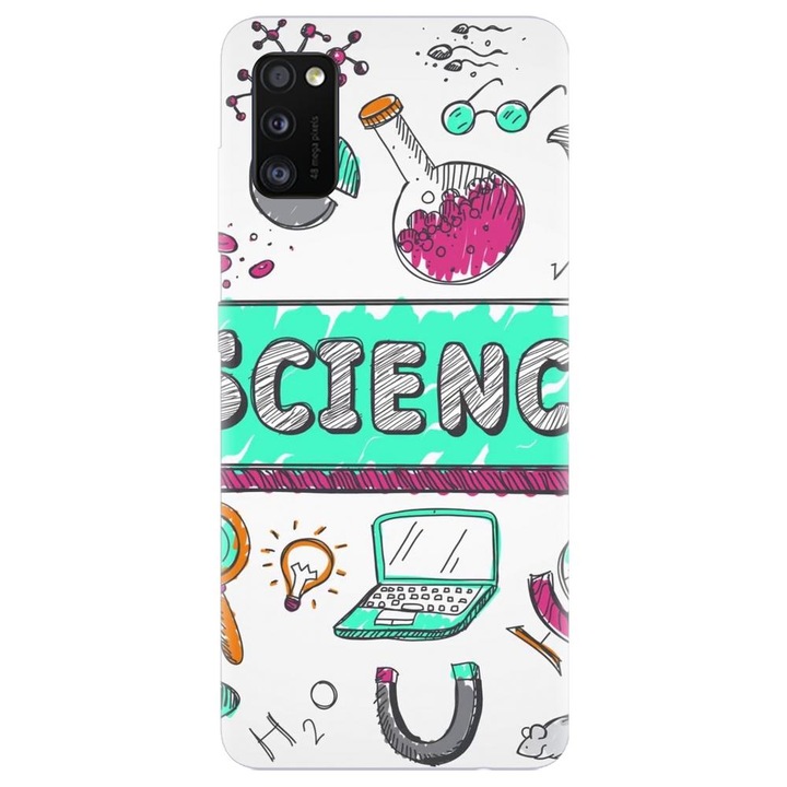 Husa din silicon compatibila cu Samsung Galaxy A41 - model Science