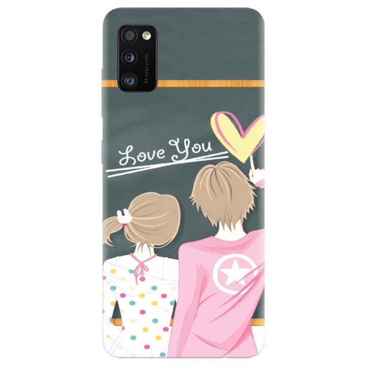 Husa din silicon compatibila cu Samsung Galaxy A41 - model School