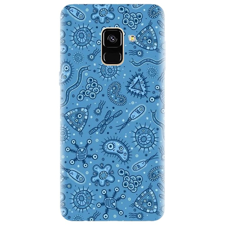 Husa din silicon compatibila cu Samsung Galaxy J6 / J6 2018 - model Bacteria