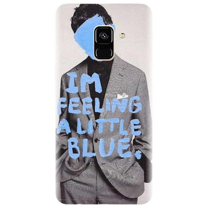 Husa din silicon compatibila cu Samsung Galaxy J6 / J6 2018 - model Collage Feelin Blue