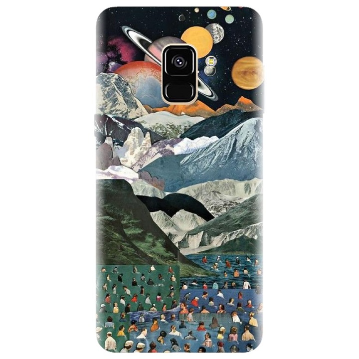 Husa din silicon compatibila cu Samsung Galaxy J6 / J6 2018 - model Collage