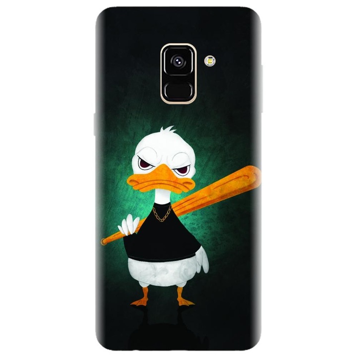 Husa din silicon compatibila cu Samsung Galaxy J6 / J6 2018 - model Duck With A Bat
